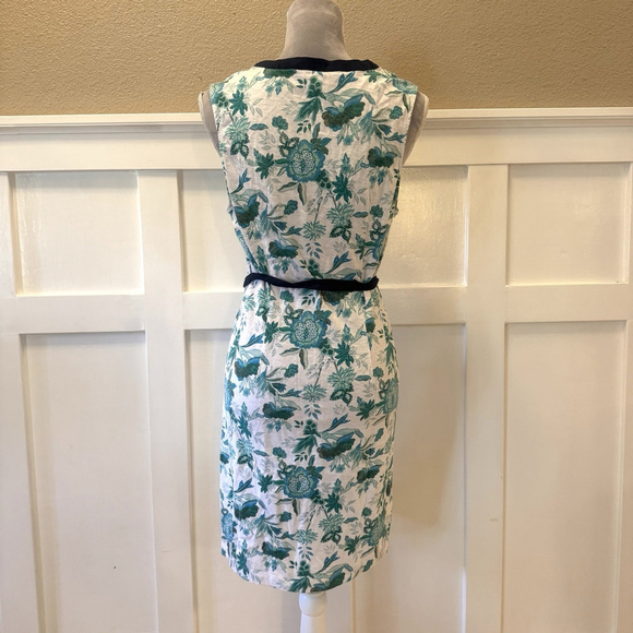 Tommy Bahama Flowers Cotton Dress Size:M Belted A Line Tank Dress Super Soft - Picture 6 of 11